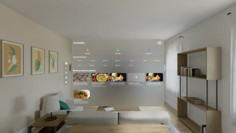 Vision Pro — domovská obrazovka